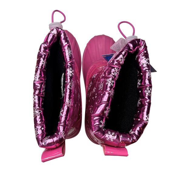 Totes Birchmount Water Resistant Winter Snowflake Snow Boots Girls Size 5M Pink - Picture 6 of 13